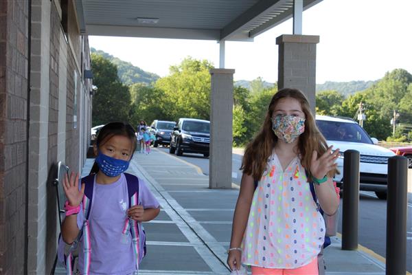 students smile on first day of school